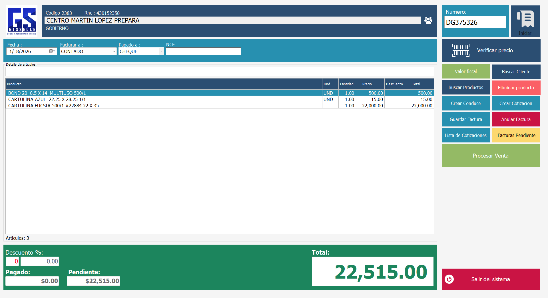 Facturación con Detalles