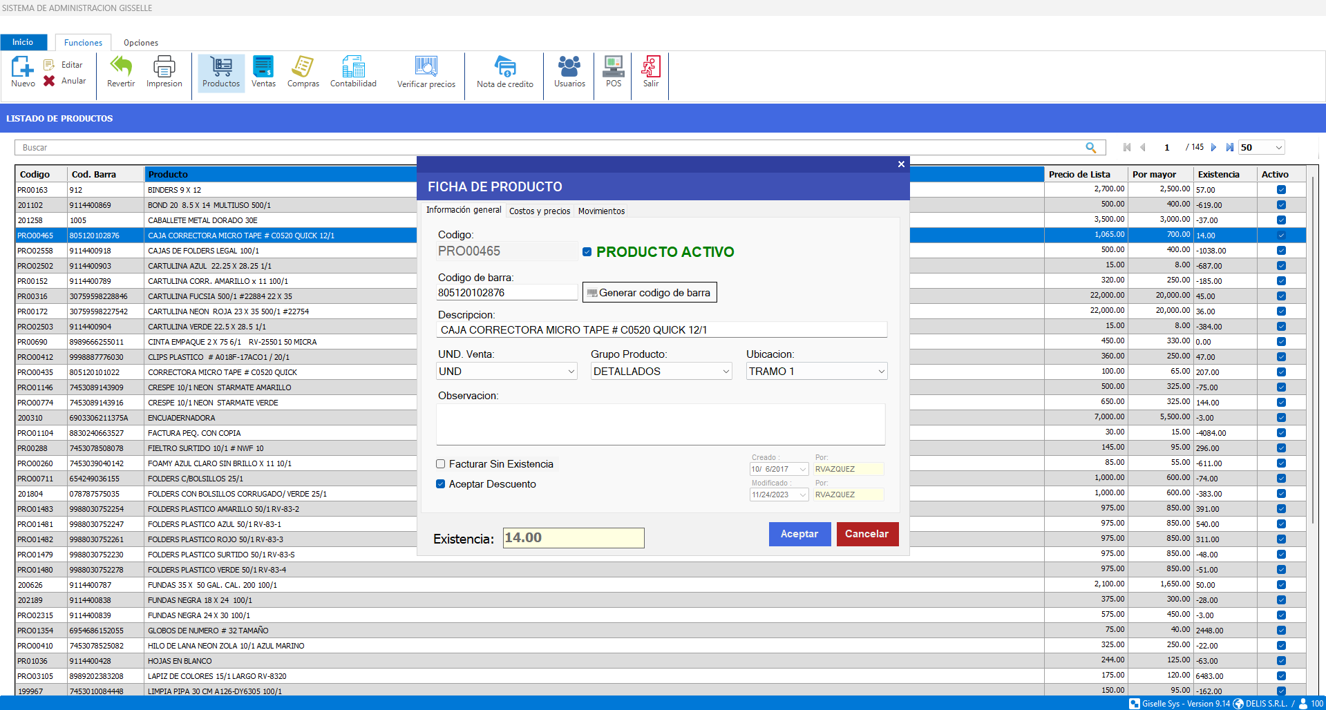 Catálogo de Productos